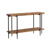 IHOMDEC Extra Long Console Sofa Table Rustic 135cmW Rustic Dark Brown