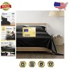 5-Piece Egyptian Cotton Split King Sheet Set with 16" Deep Pockets - Black