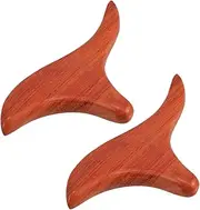 Outanaya 2pcs Wooden Muscle Relaxation Tools Wooden Massage Board Handheld Wood Massager Hand and Foot Massage Tool Thai Wood Massager Board