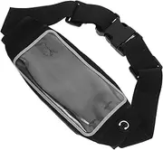 TOBBOMEY Pack Running Waist Bag with Touch Screen Window Elastic Fanny Pack for Outdoor Activities Lightweight Utility Pouch for Hiking Gym and Travel Convenient Storage