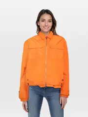 Orange Zip Up Windbreaker