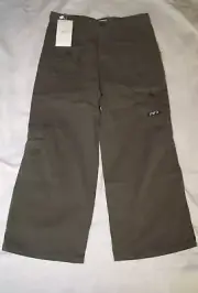 New Armani Junior Boy Girl Kids Army CARGO PANTS Trousers Olive Green LOGO Sz 9