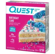 New QUEST Birthday Cake Sprinkles 20g Protein 4g Net Carbs Bar 8.5oz (1 Box)