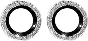 2 Pcs Camera Lens Screen Protector, Cell Phone Screen Protectors Bling for Samsung Galaxy Z Flip5 Glitter Metal Glass Camera Lens Protector,Metal Ring 9H-Tempered Glass Cover