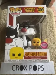 Rare Flocked Sylvester & Tweety 309 Funko Pop Vinyl New in Mint Box + Protector