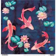 Alexandra Renke Wildness Of Nature Design Paper 12"X12"-Autumn Koi Pattern