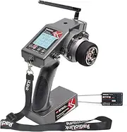 Radiolink RC6GS V3 New 7 Channels RC Transmitter and Gyro Receiver R7FG, Voltage Telemetry, 2.4Ghz Surface Radio Controller for RC Crawler, Drifting, Bash, Buggy Cars, and Boats
