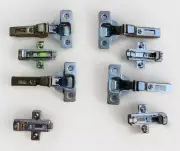 HAFELE Soft Close Half Overlay Clip-On Concealed Hinges w/Mounting Plate, 4 Pack