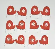 6 Pair Mittens Die Cuts Scrapbook Embellishments Card Making Junk Journal