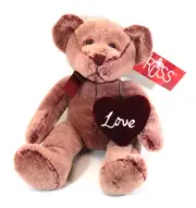 EBOT Chantel Memories of love PLUSH TEDDY BEAR Russ Berrie vintage heart