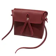 2Pcs Women Single-shoulder Leisure Simple Retro Suqare Shape Bag Red wine