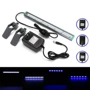 30cm 27 LED Fish Tank Aquarium Light White Blue Lamp Clip on Waterproof Bar AC110-240V 7184 EU PLUG