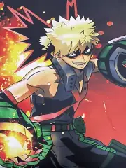 My Hero Academia Anime Wall Scroll Poster Bakugo Canvas Art Print Room Decor