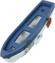 Yardenfun Unique Wooden Boat Model Mediterranean Style Decor Home Office Nautical Ornament