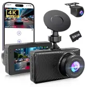 4k Dash Cam Front and Rear, 3" IPS Screen Dashboard Camera for Cars Trucks wi...