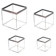 10pcs Clear Acrylic Plastic Boxes Square Storage Containers for Food Small Item