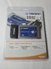 TRENDnet 2-port USB 2.0 HOST PC Card - TU2-H2PC - PC/Mac/Linux - Brand New!