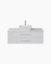 1200 Vanity White Bathroom Cabinet Wall Hung Mounted Soft-Close Basin Top