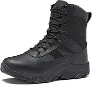 [MAGNUM] Men's 8.0 Waterproof Tactical Boots, Leather Side Zip Military Combat Desert Boots, Black or Tan
