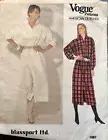 Vogue American Designer BILL BLASS Pattern 1067 Shirtwaist Dress - 14-16-18 FF