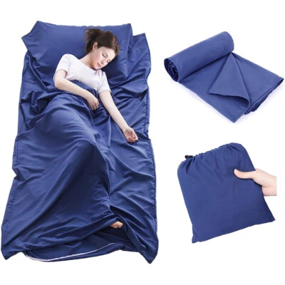 Silk Soft Sleeping Bag Liner Travel Sheet Camping Sleep Bag Lightweight 90x220cm