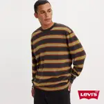 LEVIS 男款 經典長袖縮口T恤 / 綠混搭撞色條紋 / 小LOGO