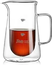 Double Wall Glass Coffee Carafe - Coffee Decanter Coffee Server for Pour Over, Coffee Pot, Borosilicate Glass For Coffee, Tea, Whiskey, Cocktails & All Beverages
