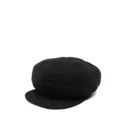 [Yohji Yamamoto] Yohji Yamamoto Wool Flat-top Cap III NUMERIC BLACK