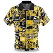 AFL Fanatics Button Up Polo Shirt - Richmond Tigers - Aussie Rules