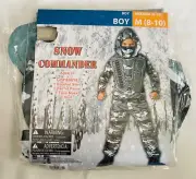 4 PCS Snow Commander Halloween Costume Youth Medium 8-10 Gray Camouflage NEW