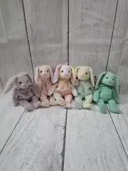 Ty Beanie Baby Set Of 5 Rabbits Bunny’s With Tags VINTAGE