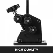 Ring Roller Bender 3in Ring Size 1/4in Round Steel & 1"x3/16" Flat Steel Capacity Portable Hand Crank Ring Roller