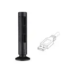 Mini USB Bladeless Tower Fan 2 Wind Speeds And Modes Standing Fan For Bedroom GE
