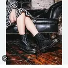 Doc Martens Black 1460 Pascal Zebra Emboss Boot!!