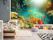 3D Sun Reef Fish ZHUA9471 Wallpaper Wall Murals Removable Self-adhesive Ann