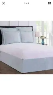 Wonderskirt Twin bed Skirt 15" Drop Light Blue and pillow case set