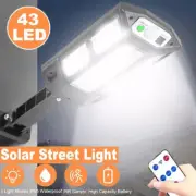 43 LED Solar Flood Light Motion Sensor Security Wall Street Yard Outdoor Lamp