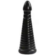 TitanMen Intimidator Black Ribbed Anal Pleasure Plug - Model 11: The Ultimate Un