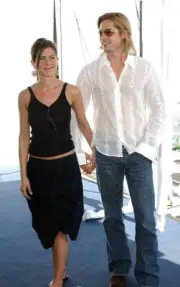 Actors Jennifer Aniston husband Bradd Pitt at the 2003 IFP Indepen- Old Photo