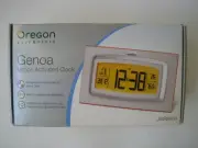 OREGON SCIENTIFIC GENOA MOTION ACTIVATED ATOMIC CLOCK INDOOR TEMPERATURE JMR868A