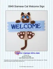 Siamese Cat Welcome Sign- Plastic Canvas Pattern or Kit