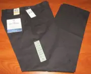 NEW DOCKERS MENS BEST PRESSED STRAIGHT FIT BLACK PINSTRIPES PANTS MULTIPLE SIZES