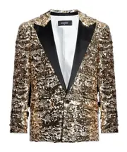 Dsquared2 Sequin Embellished Dinner Jacket IT48 Black