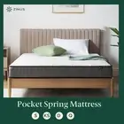 Zinus Queen Double King Single Mattress Chiropractic Pocket Spring Medium Foam