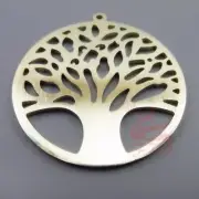 Tree of Life Pendant - Large Aluminum Matte Gold Pendants 76mm Charm GP2225