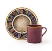 Oms Love 12 Piece Cup Set - Purple - Porcelain Coffee Cup & Espresso Cup