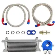 [MaXpeedingrods] Universal 13 Row An-10AN Engine Transmission Oil Cooler Kit + Relocation Kit