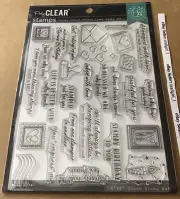 Hero Arts STAMPED JUST FOR YOU 6” x 8” Poly Clear Stamp Set CM353 Large Format