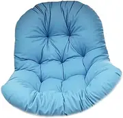 Qianly Egg Chair Cushion Pad, Soft, Comfortable, Washable, Thicken,Basket Chair Cushion for Office, Patio,Indoor, Porch,Garden, Blue