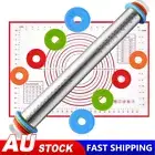 Stainless Steel Adjustable Rolling Pin Pastry Mat Set Thickness Ring Non Stick